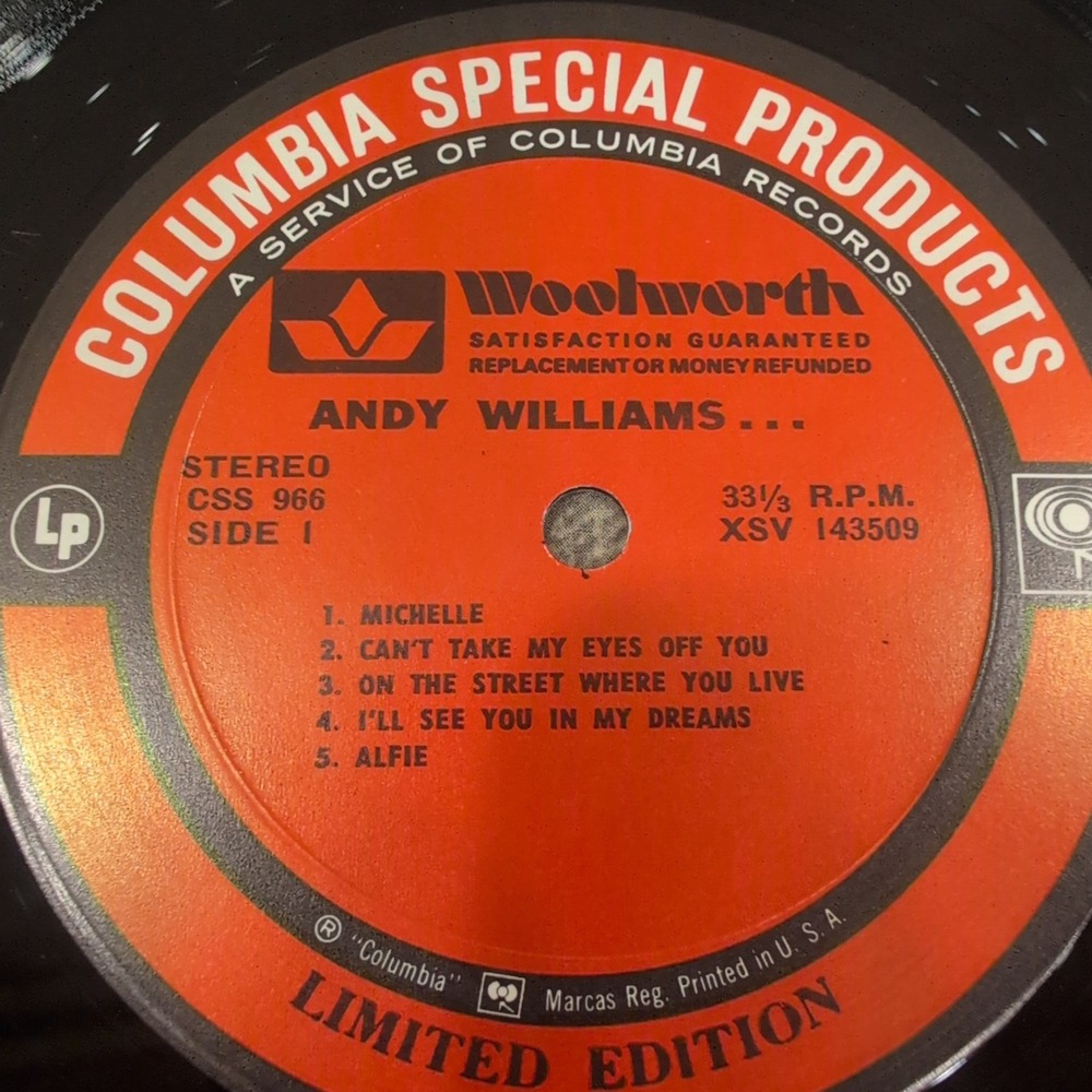 Andy Williams & Company Andy... Limited Edition Vinyl LP Columbia CSS 966 Stereo - Picture 4 of 6